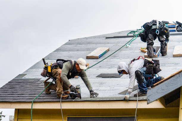 Professional Storm Damage Roof Repair technician working in Mount Pleasant, MI